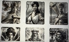 K53) Bundle 2025 Held*innen der Mythologie BE-LU-NL-A-P schwarz 6-stellig **