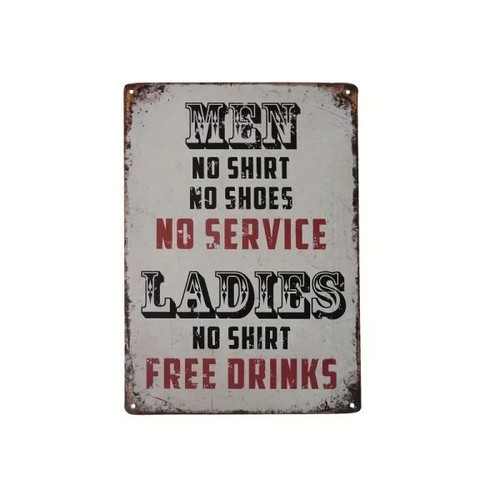 Blechschild männer service - blechschild,
