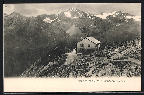 Ansichtskarte tabarettahütte - ansichtskarte,