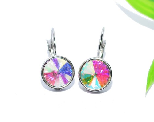 Edelstahl strass ohrringe - edelstahl,