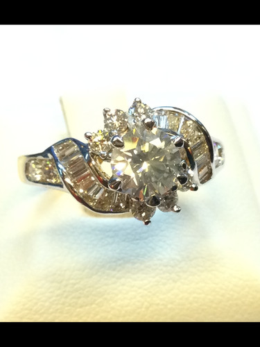 19k gold diamanten ring - diamanten,