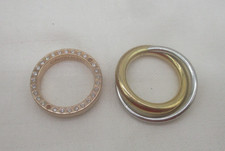 2 x Damen Ring „Calvin Klein L8 Glitzersteine Rose & A8 Doppelring“ Gr. 56 (K20)