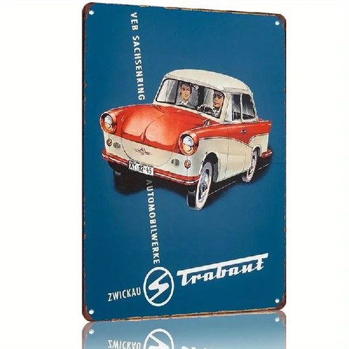 Blechschild trabant veb - blechschild,