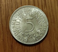 5 DM Deutsche Mark Münze 1970 D