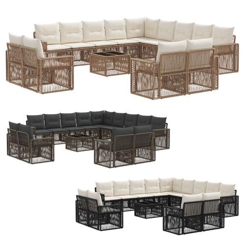 Gartensofa set poly rattan - set, poly-rattan