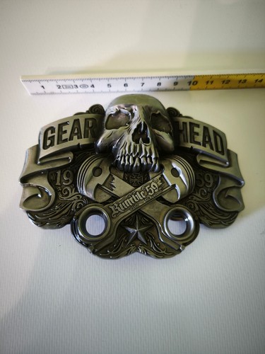 Biker belt buckle skull - /,