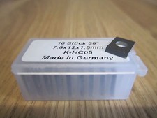 HW HM Hartmetall Wendeplatten Wendemesser 7,5 x 12 x 1,5 mm Z. 2 Neu 10 Stück