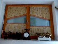 Bistro/Gardine Vorhang Terrakota Transparent Glas Garn Store Tüll Deko