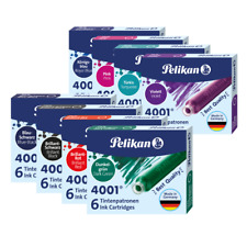 Pelikan 6 Tintenpatronen Füller Standard kurz 4001 TP/6, Farben wählbar