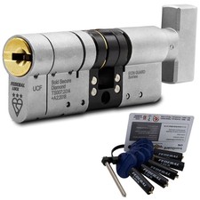 Federal 3 Sterne Eurozylinder Daumendrehtürschloss TS007 diamantsicher 5 Schlüssel