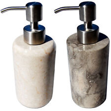 SEESTERN massiver Marmor Seifenspender incl.Edelstahl Pumpe Naturstein poliert M