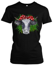 Holstein Kuh Damen T-Shirt | Landwirt Bauer Traktor Trecker Farmer Girlie M1