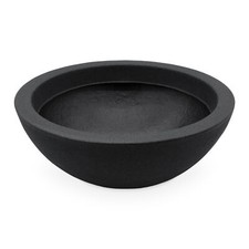 Kunststoff Pflanzschale rund anthrazit - 52cm - Blumen Pflanz Kübel Schale Außen