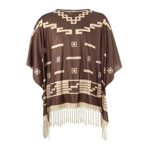 Brauner western poncho kostüm - western,