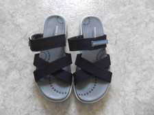 SKECHERS Damen-Pantolette Bayshore Klettverschluss, Gr. 37, Farbe blau,neuwertig