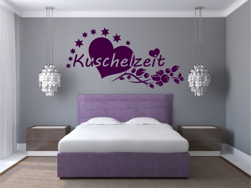 Wandtattoo kuschelzeit blume - wandtattoo,
