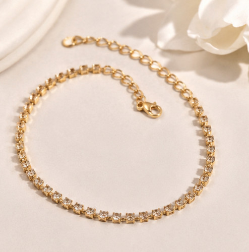 Damen tennisarmband gold - damen,