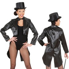 Damenfrack Satin Frack Damen 20er 30er Showgirl Frauenfrack Outfit Kabartt Mode 