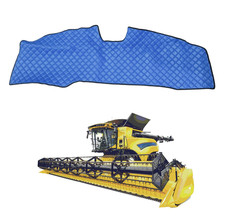 Blau Eco Leder Fußmatten Bezüge für New Holland Cr 9.90 / Hülle 8250 Mähdrescher