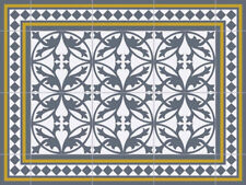 9978033 Platzdeckchen Tischset Vinyl Vintage Nostalgie Fliesen grau 30x40cm