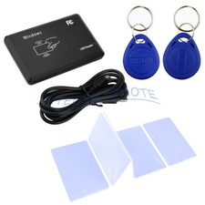 Smart USB RFID IC/ID Card Reader NFC Read Write 13.56MHz 125KHz + Card + Key Tag