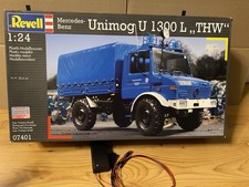 Revell 07401 THW Unimog 1300L inkl. LED Beleuchtung Alle Beutel Geschlossen 1:24