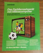Seltene Werbung vintage SIEMENS BILDMEISTER Farbfernseher 1977