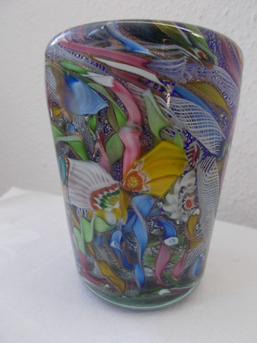 Murano glasvase blau dino - murano,