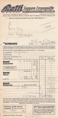 München rechnung 1941 - mÜnchen,, 2