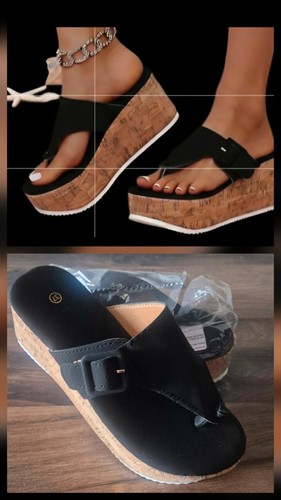 Damen kork wedge flip - wedge,