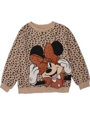 H&M Mädchen Mickey Mouse Sweatshirt Pullover 6-7 Jahre Beige Animal Print P213