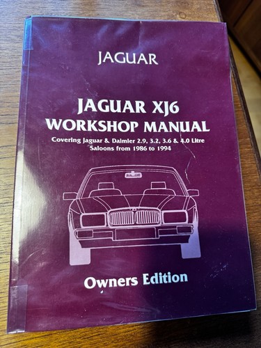 Jaguar xj6 workshop manual - workshop,