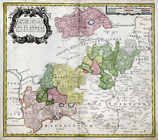 Vogtland Original Kupferstich Landkarte Homann Erben 1740