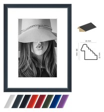 Bilderrahmen Stairs  aus Echtholz,  mit Echtglas mit Passepartout ab 10x15 cm