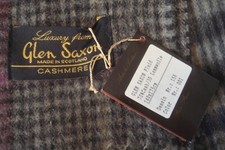 100% PLAID GLEN SAXON ? KASCHMIR CASHMERE WOLLE • 140x175 • FRANSEN •LUXURIÖS