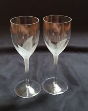 2 Weingläser Eisch Springtime * Kristallglas * 1990er Jahre * Vintage mattiert