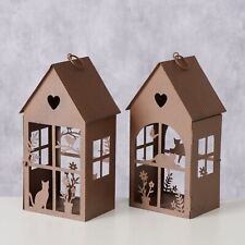 Laterne  Cosina Metall braun mit Patina  Shabby Chic 25 cm hoch Katze  Motivwahl