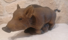 Gartenzwerg Wildschwein Schwein  Kunststoff  55 cm Lang