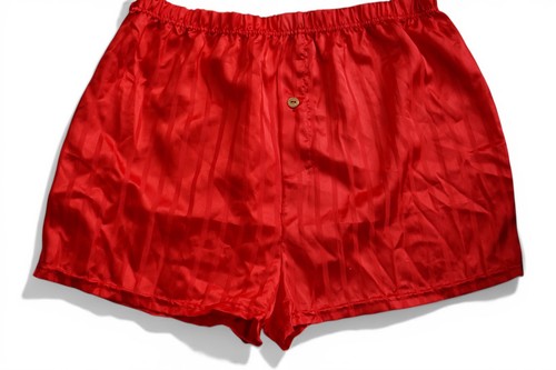 Rote satin boxershorts - satin, grob
