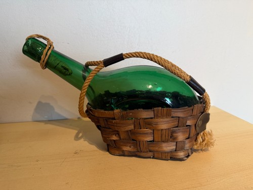 Vintage korb rattan grün - vintage,