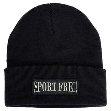 Mütze Sport Frei! schwarz Beanie Wintermütze Fussball Stadion Ultras black 