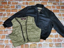*CHEVIGNON A2 PILOTEN VINTAGE LEDERJACKE + WESTE*BRAUN*CASUAL*GR: XXL*TIP TOP