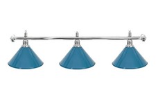 Billardlampe Lampe Leuchte BLUE AIR 3 flg Billard Billardleuchte hellblau-silber