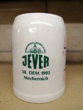 Jever Bierkrug Seidel Keramik Stein Rarität 0,5 l Skat-Meisterschaft Mechernich