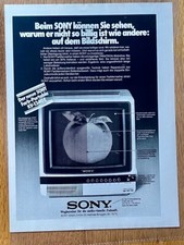 Sony Farb Portable Fernseher TV  Original 1975 Vintage Advert Werbung Reklame