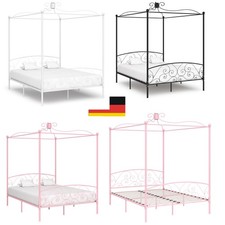 Metallbett Himmelbett 90/160/180cmx200cm Bettgestell Bett Schlafzimmer Metall