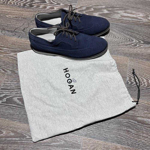 Men hogan heels navy suede - men,