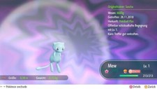 Legendäres Pokémon Mew in Shiny 6 Dv/Ev Max Pokémon Let‘s Go Pikachu/Evoli