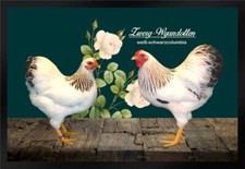 Fußmatte Schmutzfangmatte Hühner Zwerg Wyandotte weiß schwarz colum. F1260	