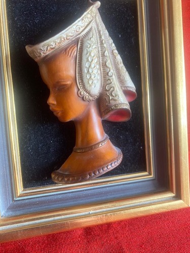 Wandmaske mit holzrahmen - wandmaske,